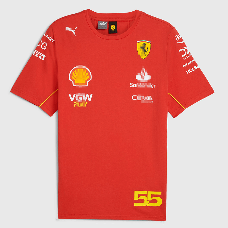 Camiseta Scuderia Ferrari F1 Racing Team Carlos Sainz #55 Rojo 2024